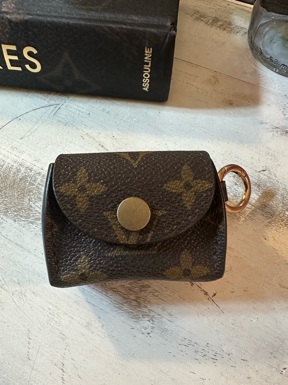 Leather chapstick holder